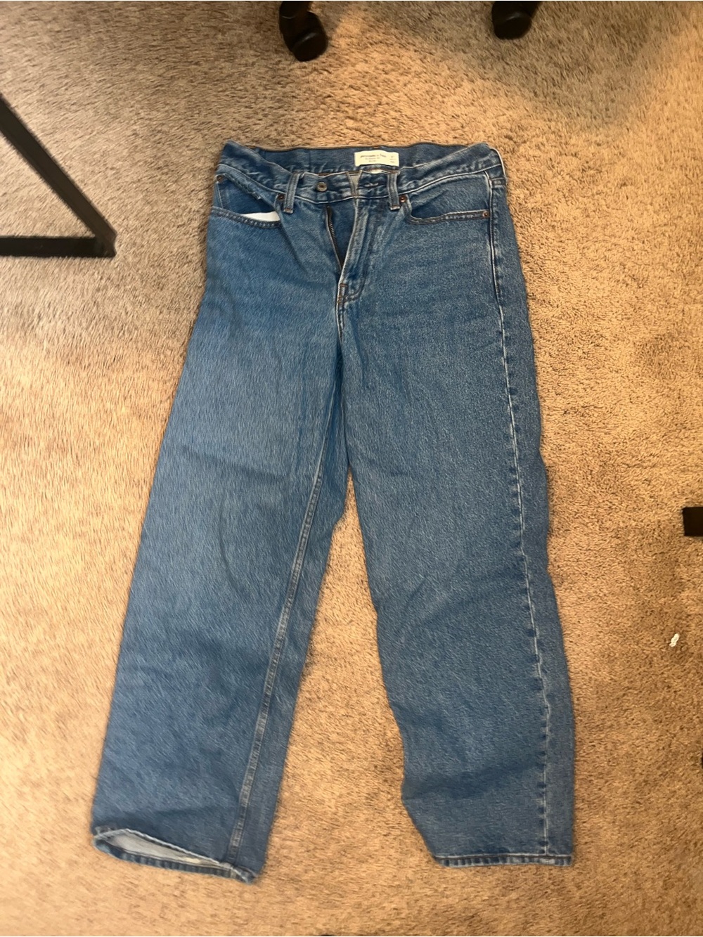 Abercrombie and fitch slouchy jean mid rise curve love fit
